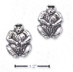 
Sterling Silver Gorilla Mini Children-Post Earrings
