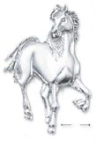 
Sterling Silver Prancing Horse Pin/Pendan
