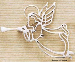 
Sterling Silver Large Angel Silhouette Pin
