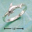 
Sterling Silver Mini Antiqued Dolphin Rin
