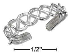 
Sterling Silver Single Open Braid Toe Ring
