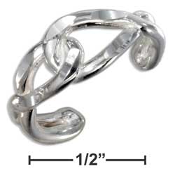 
Sterling Silver Interlocking Loop Toe Ring

