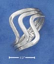 
Sterling Silver Triple Band Ring Wave Rin

