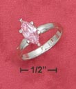 
Sterling Silver 5x12 Marquise Pink CZ Rin
