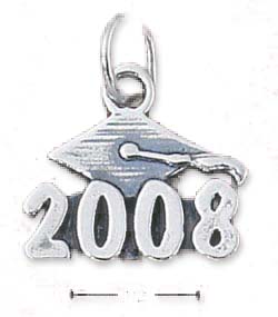 
Sterling Silver 2008 Graduation Cap Charm
