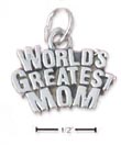 
Sterling Silver Worlds Greatest Mom Charm
