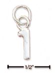 
Sterling Silver Fine Lined Number 1 Charm

