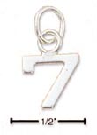 
Sterling Silver Fine Lined Number 7 Charm
