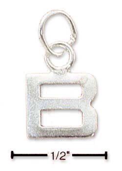 
Sterling Silver Fine Lined Letter B Charm
