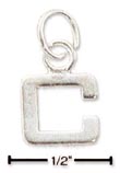 
Sterling Silver Fine Lined Letter C Charm
