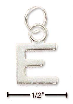 
Sterling Silver Fine Lined Letter E Charm
