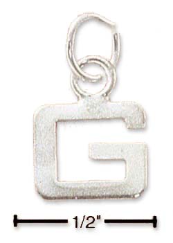 
Sterling Silver Fine Lined Letter G Charm
