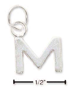 
Sterling Silver Fine Lined Letter M Charm
