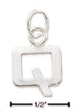 
Sterling Silver Fine Lined Letter Q Charm
