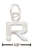 
Sterling Silver Fine Lined Letter R Charm
