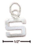 
Sterling Silver Fine Lined Letter S Charm
