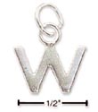 
Sterling Silver Fine Lined Letter W Charm
