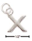 
Sterling Silver Fine Lined Letter X Charm
