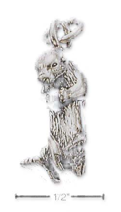 
Sterling Silver Sea Otter With Simulated Opal Charm
