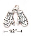 
Sterling Silver 3d Antiqued Mittens Charm
