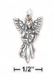 
Sterling Silver Antiqued Harp Angel Charm
