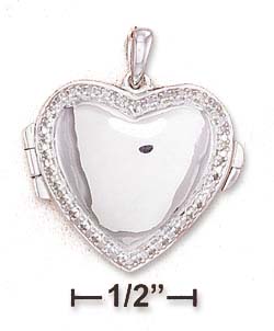 
Sterling Silver 19mm Heart Locket Pendant
