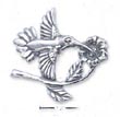 
Sterling Silver Hummingbird On Flower Pin
