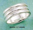 
Sterling Silver Corrugated Wide Band Ring
