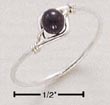 
Sterling Silver Wire Ring With Onyx Beads
