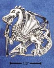 
Sterling Silver Dragon On Open Shank Ring

