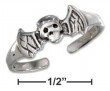 
Sterling Silver Skull With Wings Toe Ring
