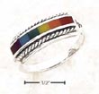 
Rainbow Enamel Inlay With Roped Edge Ring
