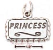 
Sterling Silver Princess On Plaque Charm
