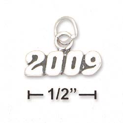 
Sterling Silver Antiqued Bold 2009 Charm
