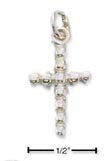 
Sterling Silver Small Beaded Cross Charm
