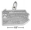 
Sterling Silver Pennsylvania State Charm
