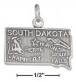 
Sterling Silver South Dakota State Charm
