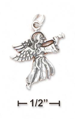 
Sterling Silver Angel With Trumpet Charm
