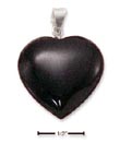 
Sterling Silver Large Onyx Heart Pendant
