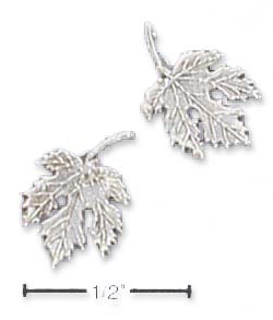 
Sterling Silver Maple Leaf Post Earrings
