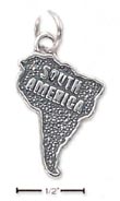 
Sterling Silver South America Map Charm
