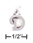 
Sterling Silver Letter D Scrolled Charm
