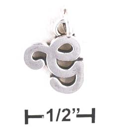 
Sterling Silver Letter G Scrolled Charm

