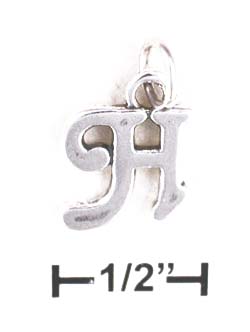 
Sterling Silver Letter H Scrolled Charm
