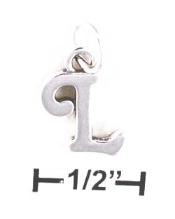 
Sterling Silver Letter L Scrolled Charm
