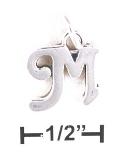 
Sterling Silver Letter M Scrolled Charm
