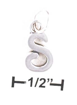 
Sterling Silver Letter S Scrolled Charm
