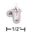 
Sterling Silver Letter U Scrolled Charm
