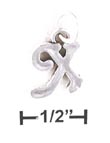 
Sterling Silver Letter X Scrolled Charm
