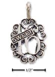
Sterling Silver Antiqued sweet 16 Charm
